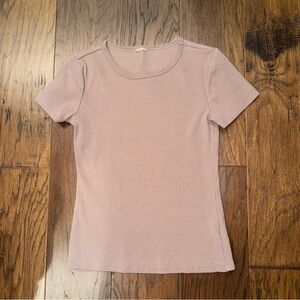 Ribbed short sleeve shirt